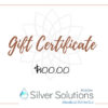 Silver Solutions MedSpa Gift Certificate $50